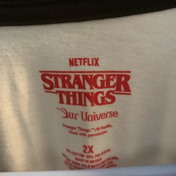 NWOT Stranger Things Hellfire Club Baseball T-Shirt, Adult 2X - Picture 4 of 5